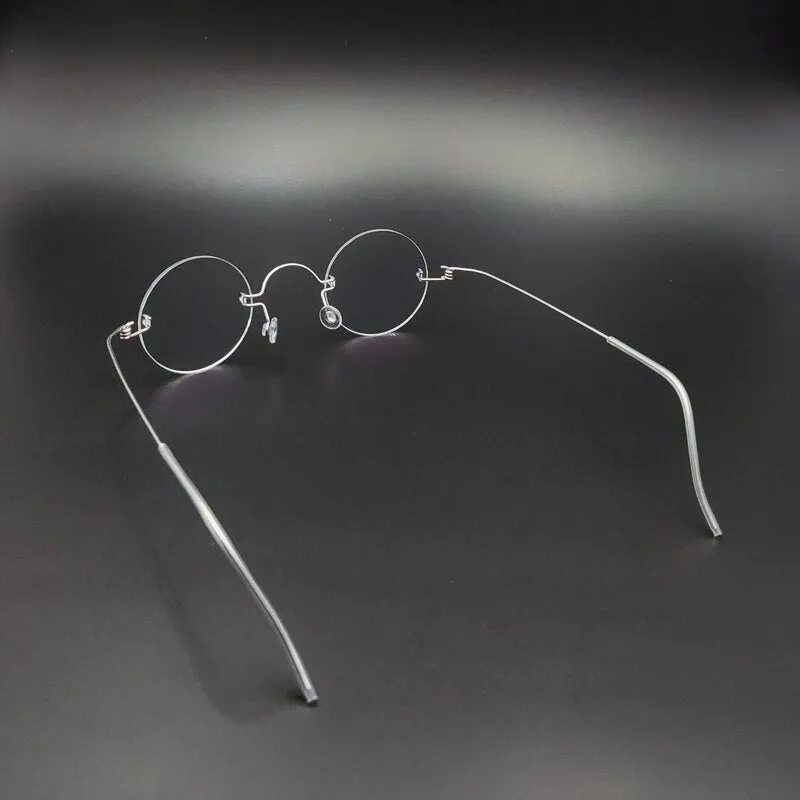 Yujo Unisex Round Rimless Stainless Steel Eyeglasses Y017
