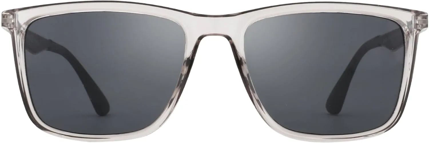 ZENOTTIC Polarized Sunglasses for Men Rectangle Ultralight Carbon Fiber Frame UV400 Protection Classic Sun Glasses