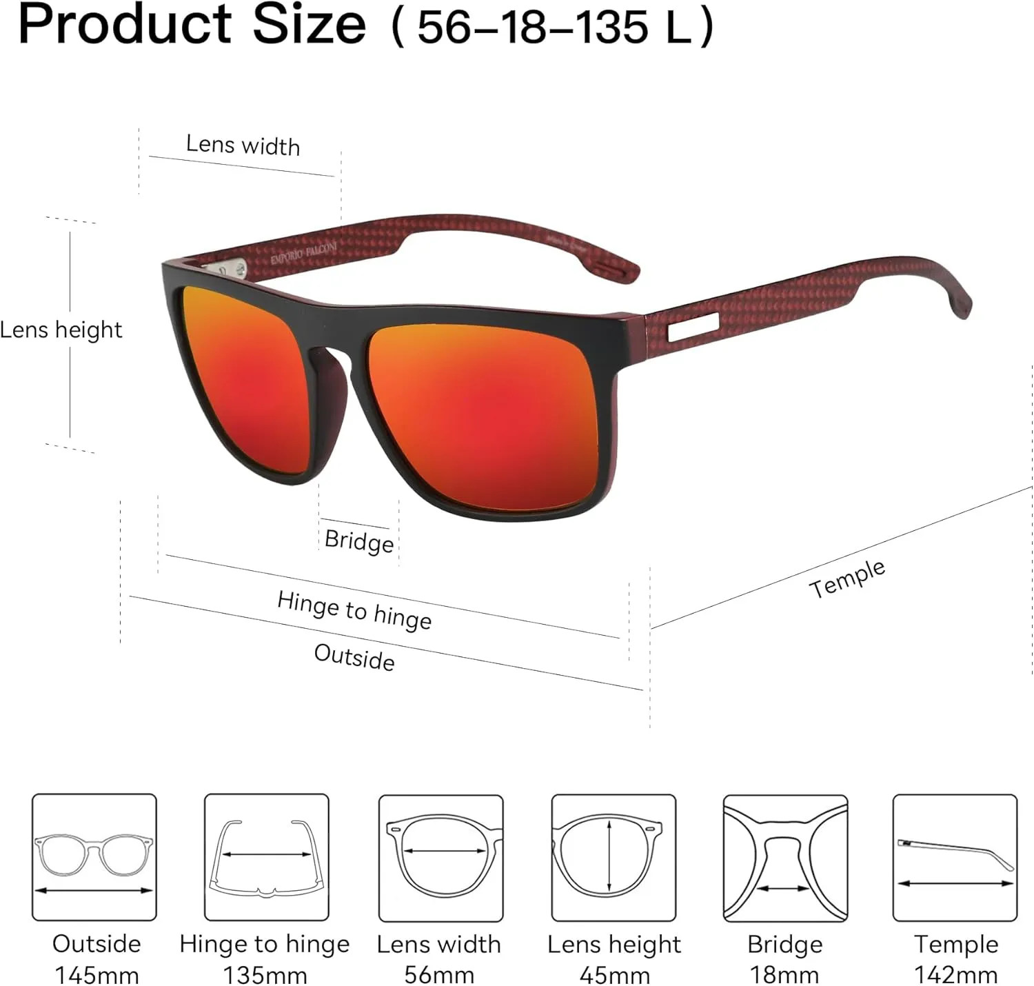 ZENOTTIC Polarized Sunglasses Men Square: Unbreakable TR90 Frame Carbon Fiber Temple UV400 Protection Sun Glasses for Driving