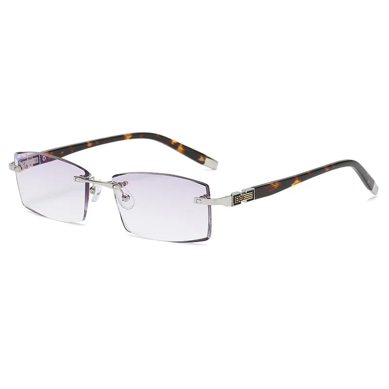 Zirosat 58050 Unisex Eyeglasses Alloy Titanium Rimless