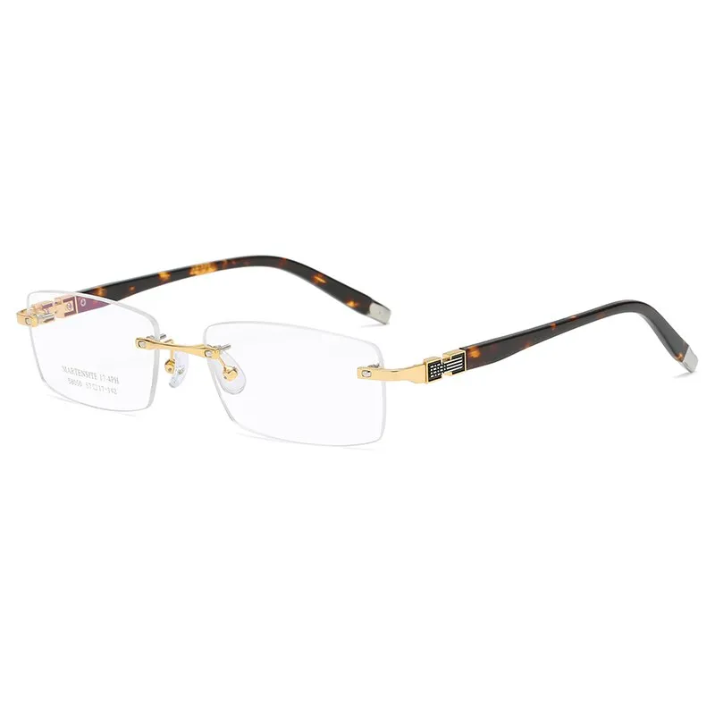 Zirosat 58050 Unisex Eyeglasses Alloy Titanium Rimless