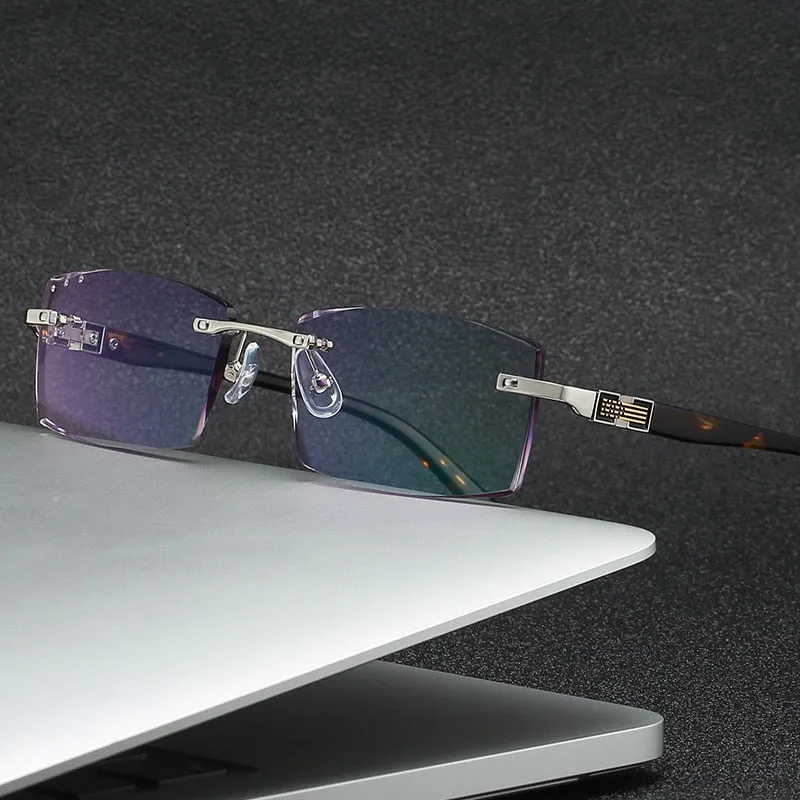 Zirosat 58050 Unisex Eyeglasses Alloy Titanium Rimless