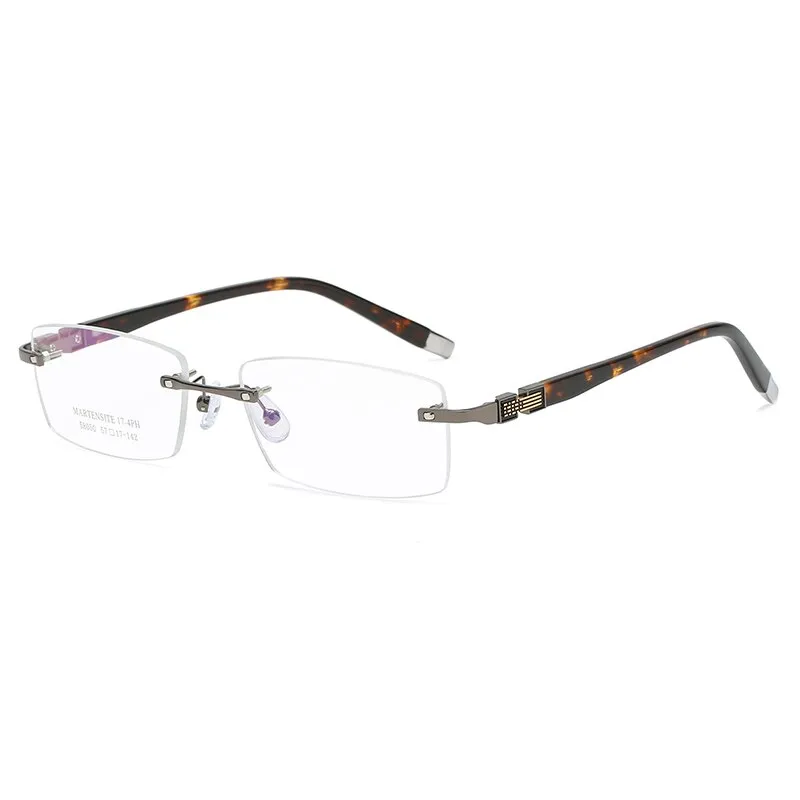 Zirosat 58050 Unisex Eyeglasses Alloy Titanium Rimless