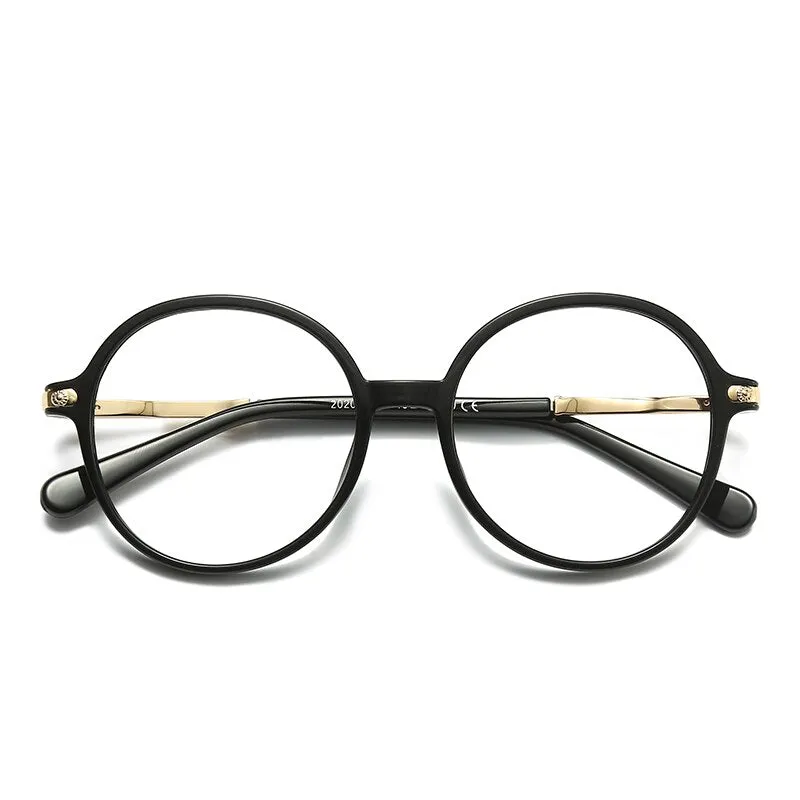 Zirosat Children's Unisex Full Rim Round Tr 90 Alloy Eyeglasses 20201