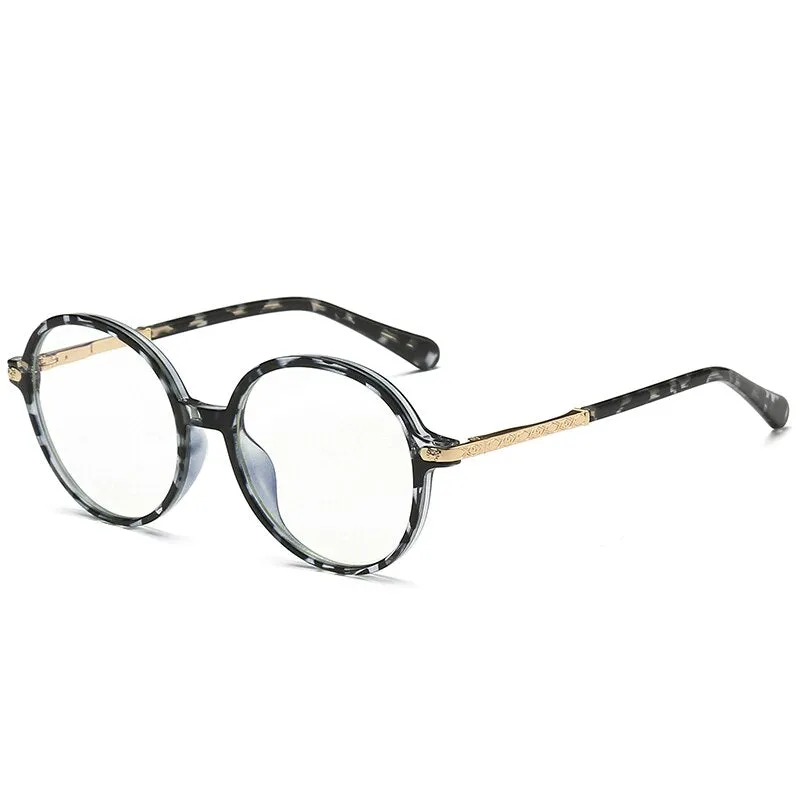 Zirosat Children's Unisex Full Rim Round Tr 90 Alloy Eyeglasses 20201