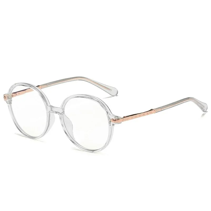 Zirosat Children's Unisex Full Rim Round Tr 90 Alloy Eyeglasses 20201