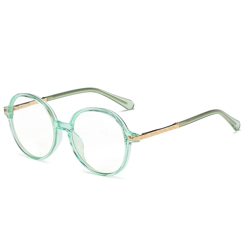 Zirosat Children's Unisex Full Rim Round Tr 90 Alloy Eyeglasses 20201