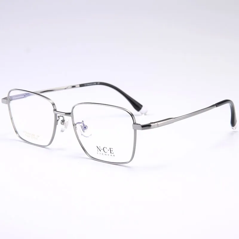 Zirosat Men's Full Rim Square Titanium Eyeglasses T005