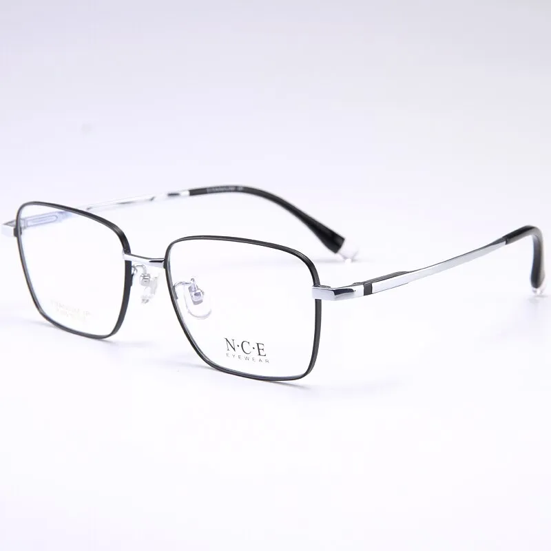 Zirosat Men's Full Rim Square Titanium Eyeglasses T005