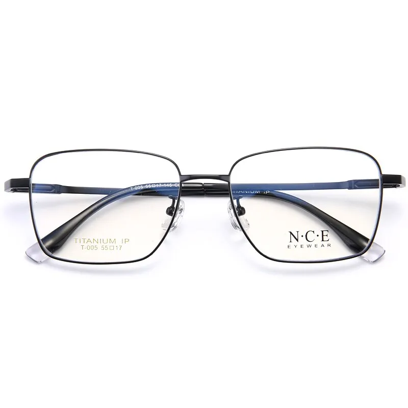 Zirosat Men's Full Rim Square Titanium Eyeglasses T005