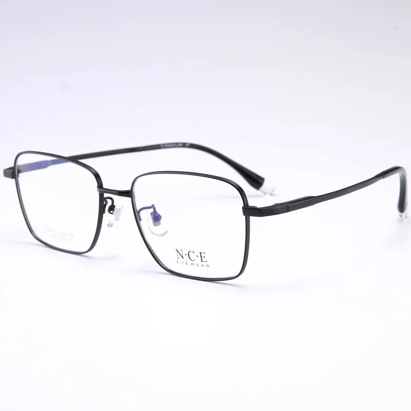 Zirosat Men's Full Rim Square Titanium Eyeglasses T005