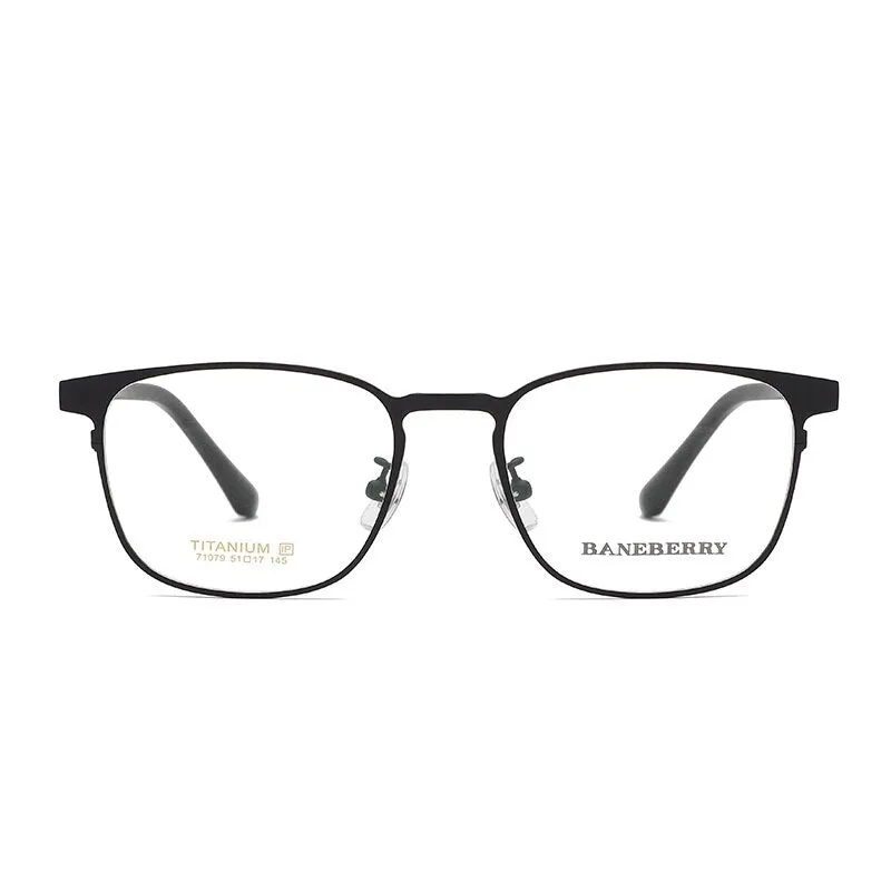Zirosat Unisex Eyeglasses Frame Pure Titanium Black Grey 71079