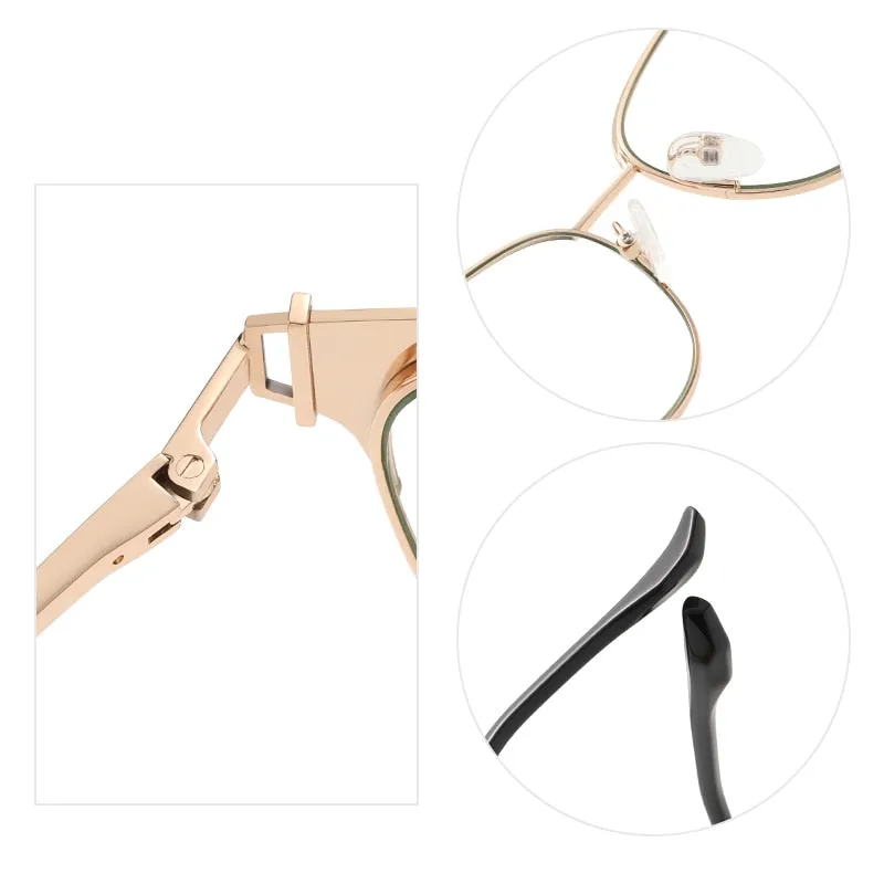 Zirosat Women's Full Rim Cat Eye Acetate Alloy Eyeglasses 8611