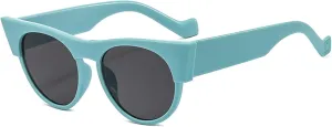 ZIUTNSAV-Cat Eye Men and Women Round Frame Sunglasses Outdoor Vacation Sunshade (COLOR:A671,ONE SIZE)