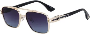 ZIUTNSAV-Oversized Metal Frame Sunglasses Men Big Frame Vintage Sun Glasses For Male Eyewear Shades