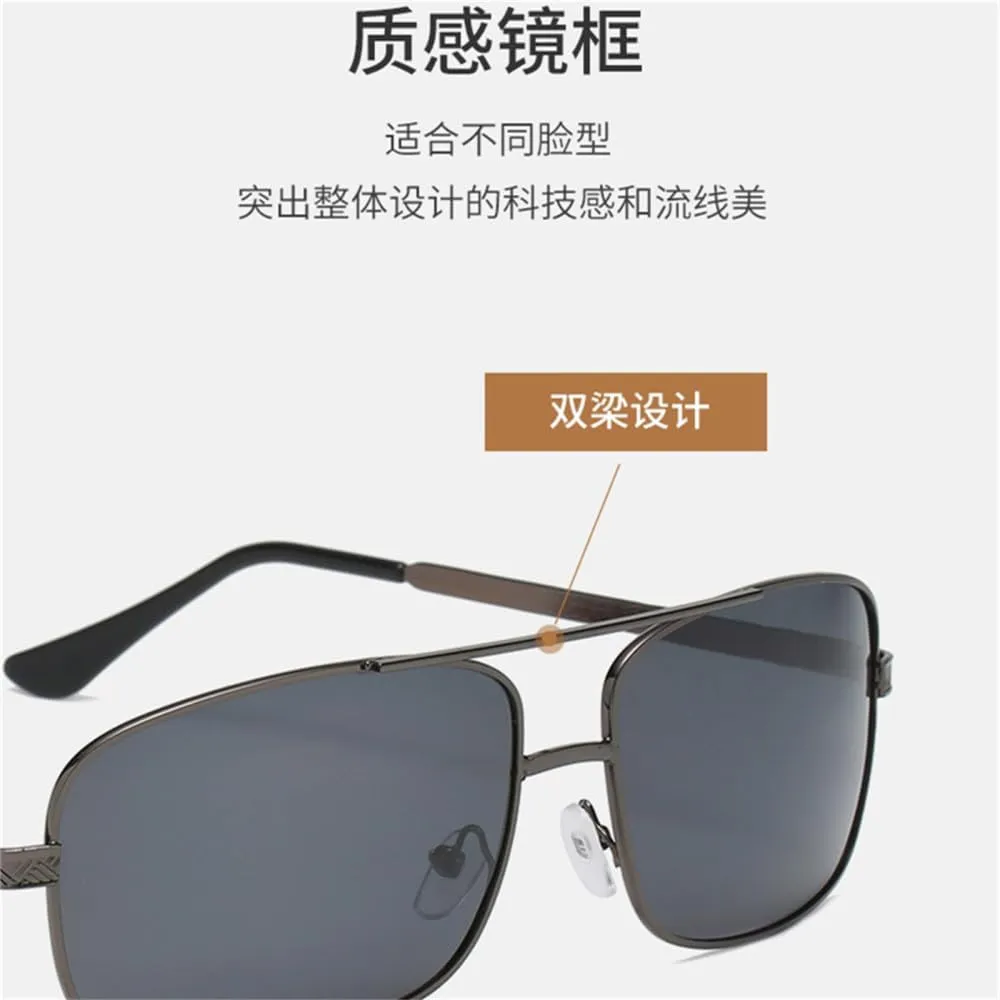 ZIUTNSAV-Polarized Sunglasses Mens Women Driving Mirror Sun Glasses Metal Frame Goggles UV400 Anti-Glare Sunglasses