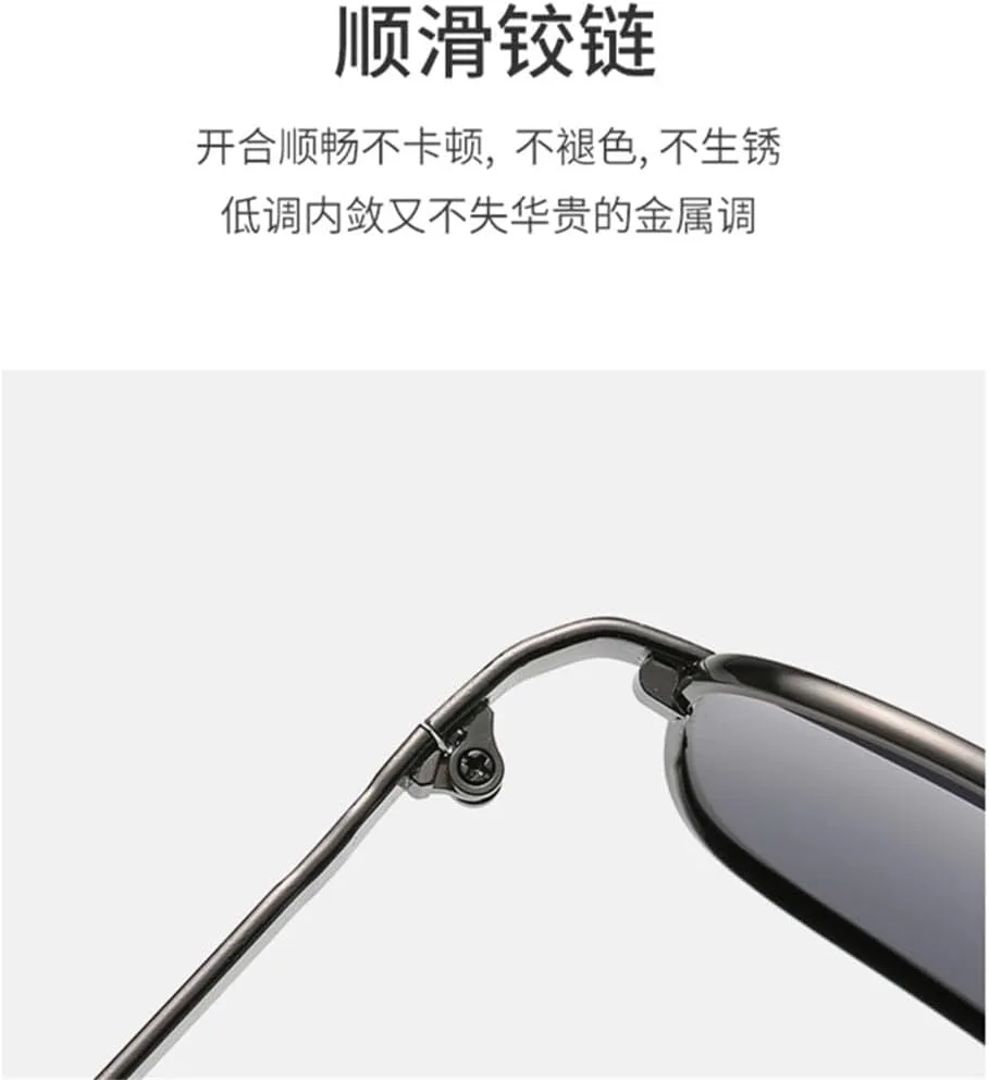 ZIUTNSAV-Polarized Sunglasses Mens Women Driving Mirror Sun Glasses Metal Frame Goggles UV400 Anti-Glare Sunglasses