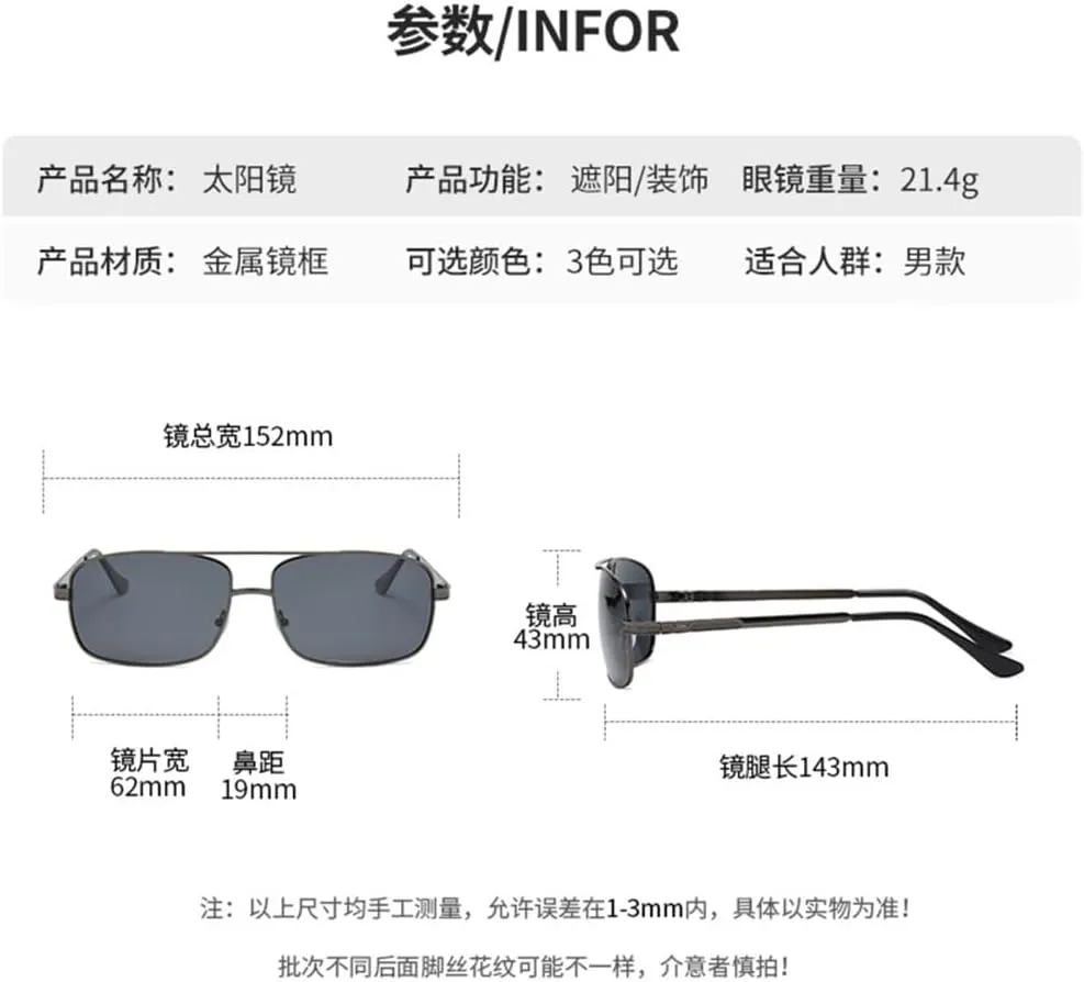 ZIUTNSAV-Polarized Sunglasses Mens Women Driving Mirror Sun Glasses Metal Frame Goggles UV400 Anti-Glare Sunglasses